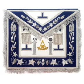 Past Master Blue Lodge California Regulation Apron - Gold & Silver