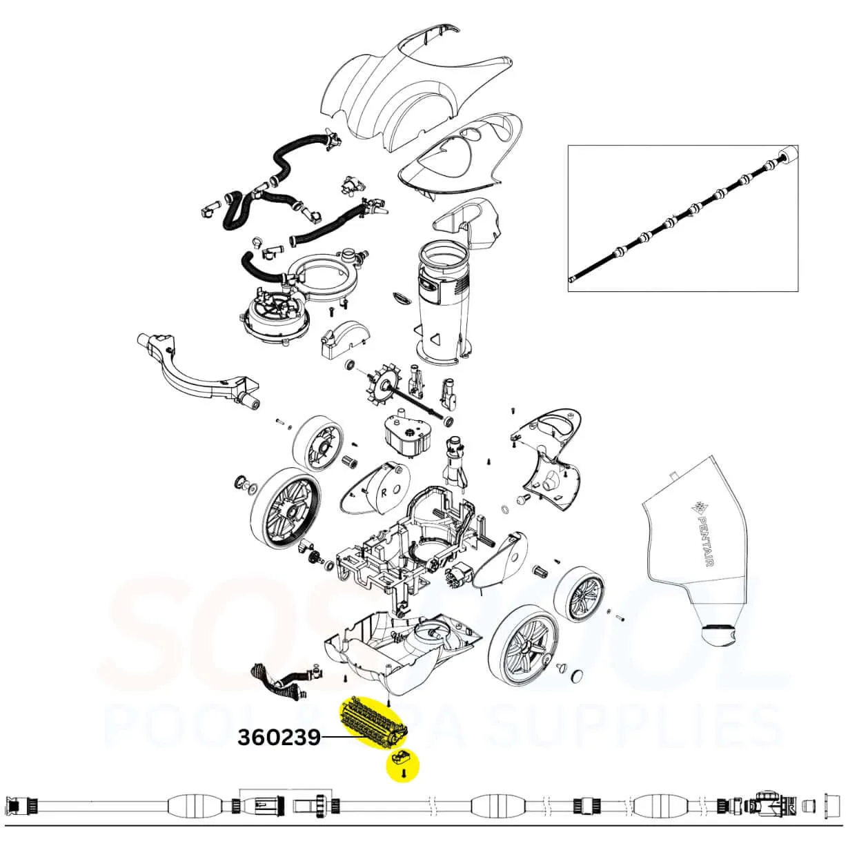 Pentair Scrubber Kit For Racer Cleaners | 360239