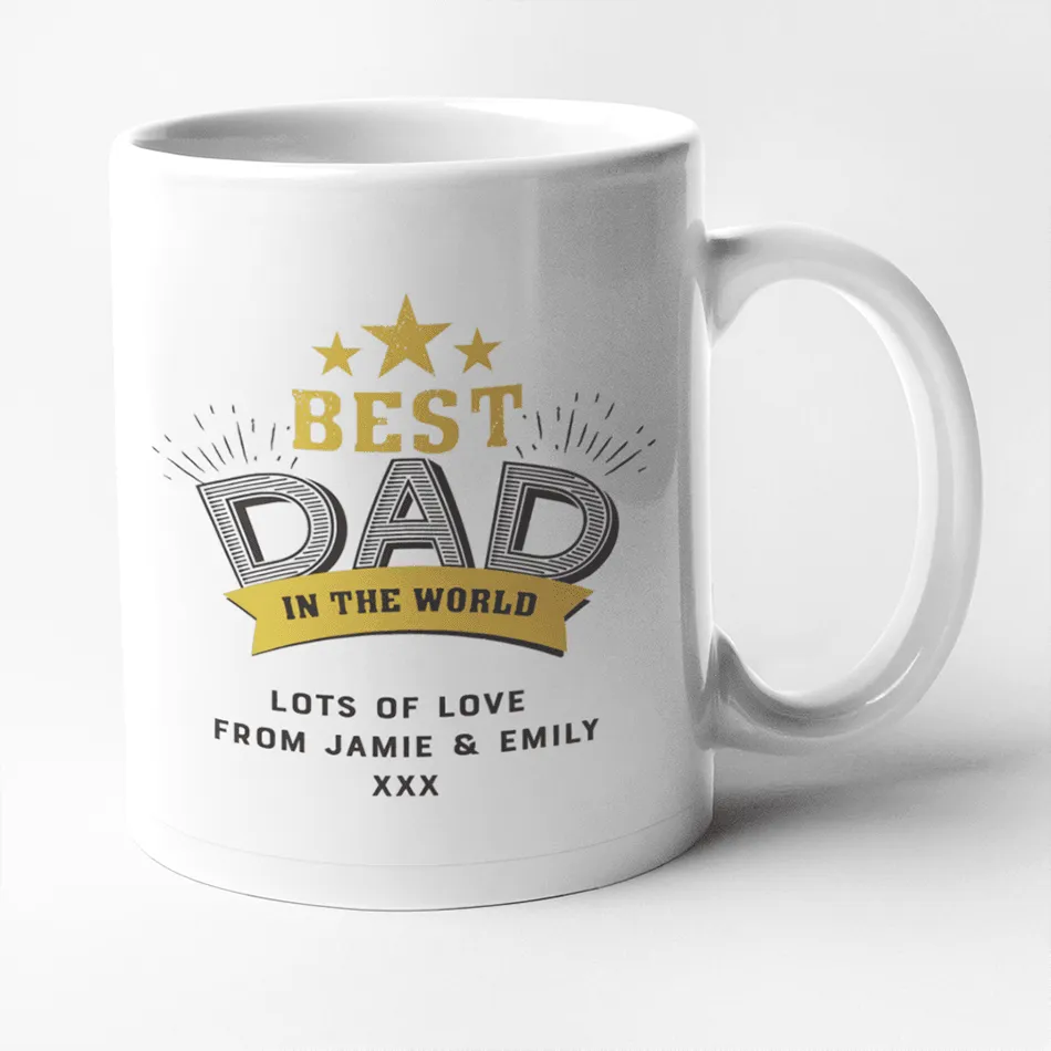 Personalised Best Dad In The World Mug