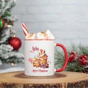 Personalised Christmas Mug, Christmas Ginger Bread, Hot chocolate Mug,Christmas Eve Mug,Christmas Eve Filler, Secret Santa Gift