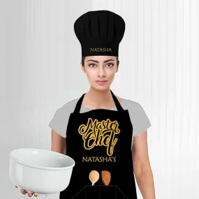 Personalized Aprons for Her Kitchen With Name Cooking - Master Chef