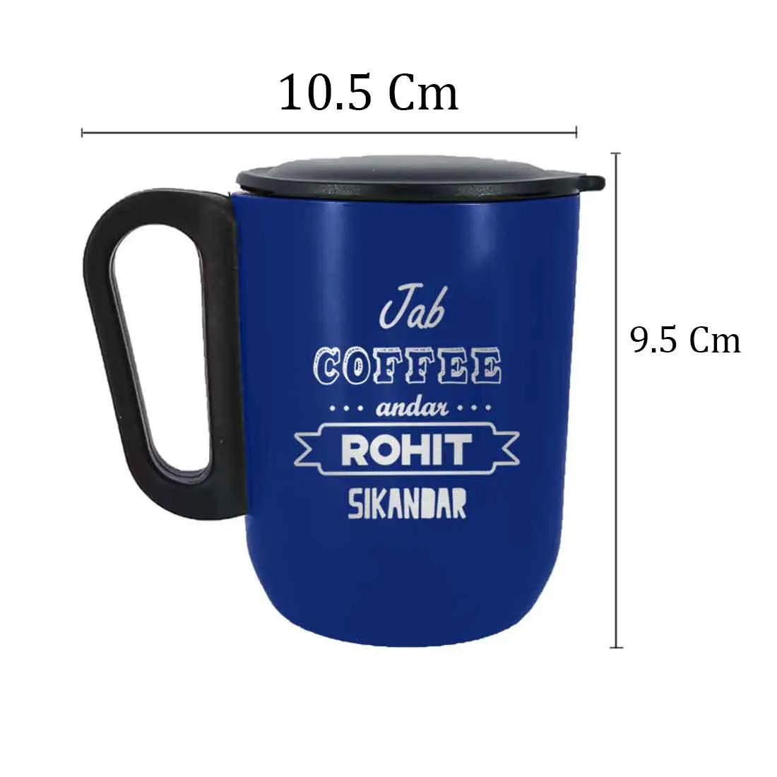 Personalized Coffee Mug with Lid - Insulated Stainless Steel Coffee Cup