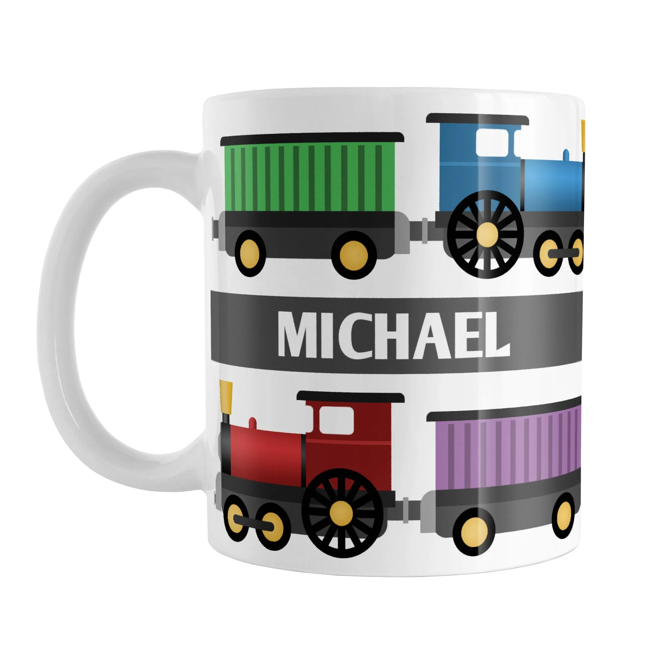 Personalized Colorful Locomotive - Train Mug