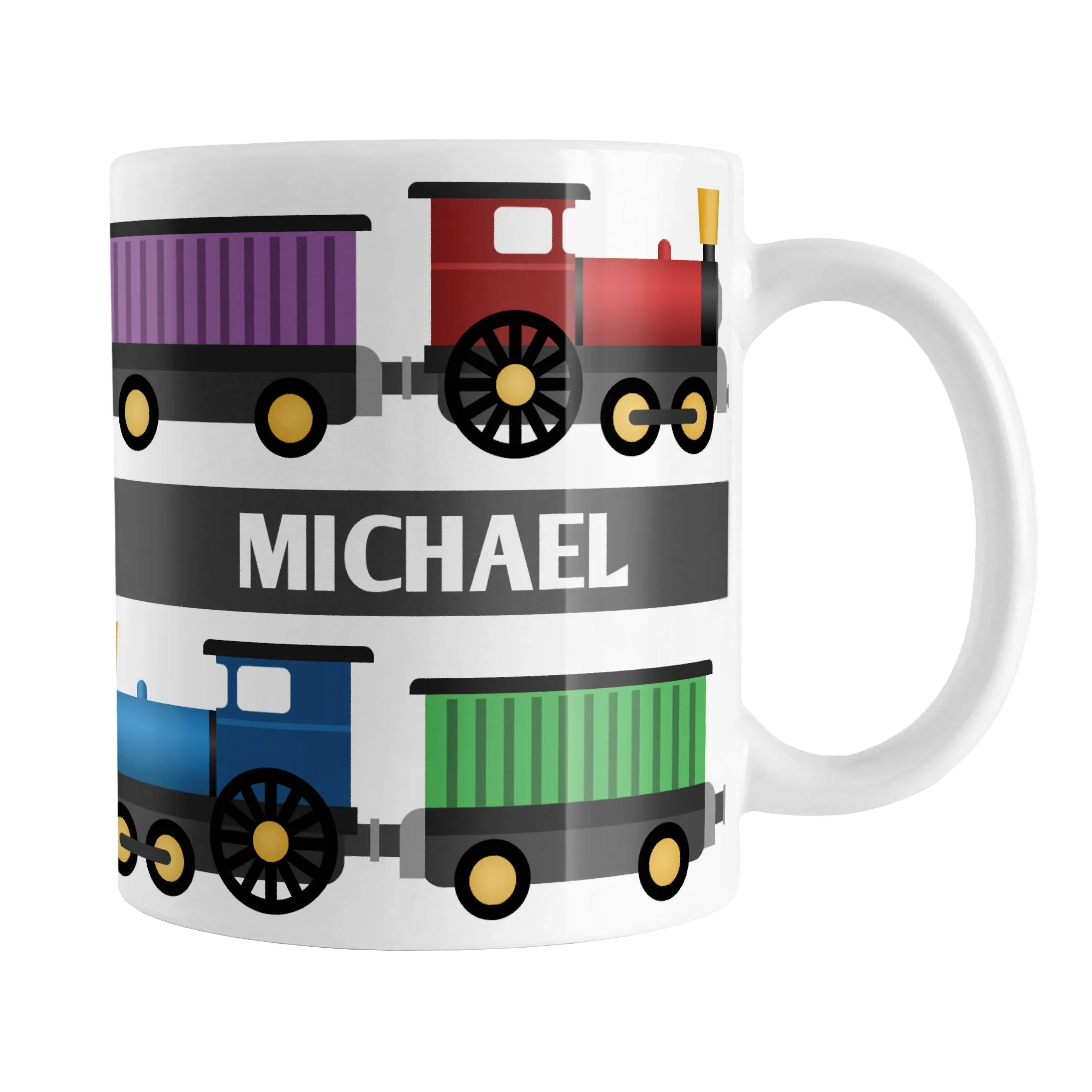 Personalized Colorful Locomotive - Train Mug