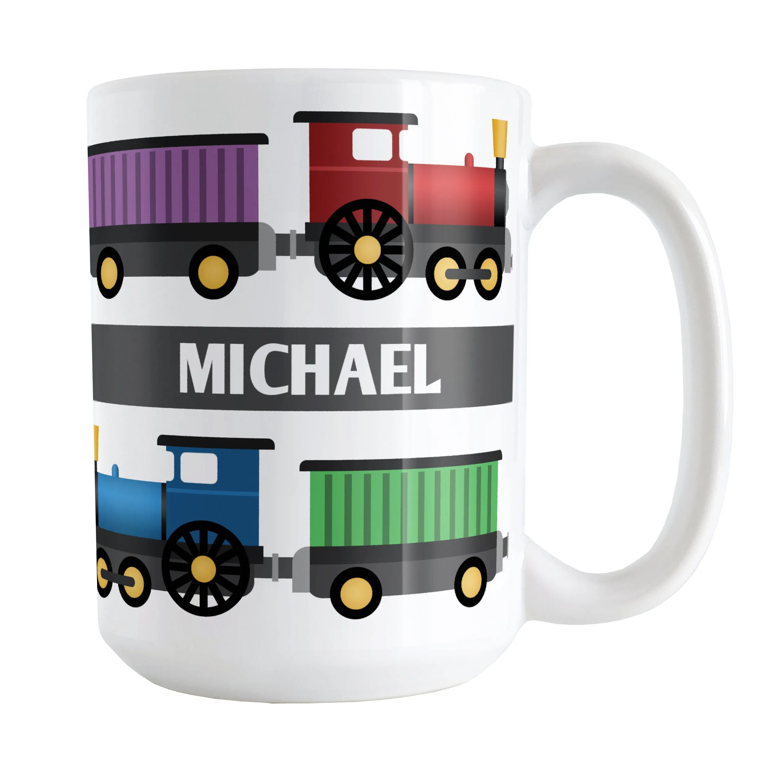 Personalized Colorful Locomotive - Train Mug