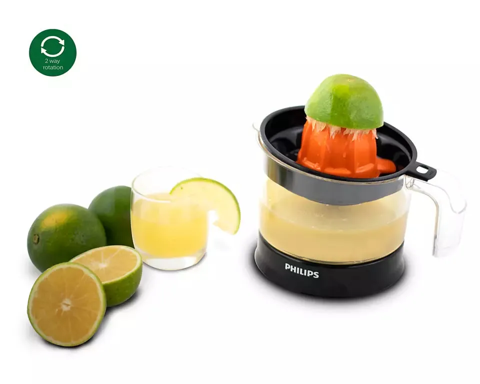 Philips Citrus Press Juicer HR2777/00, 0.5 Litre, 2 Sized Cones for different size fruit