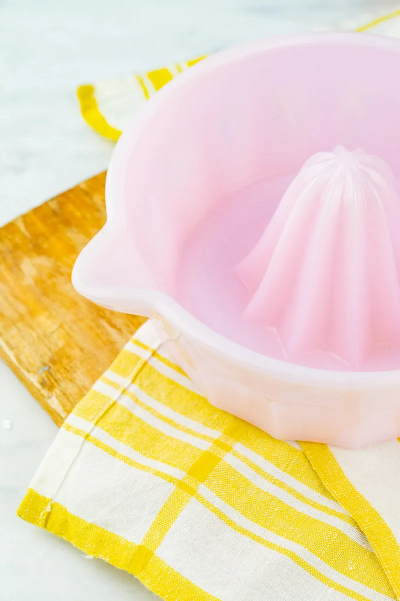 Pink Milk Glass Citrus Juicer