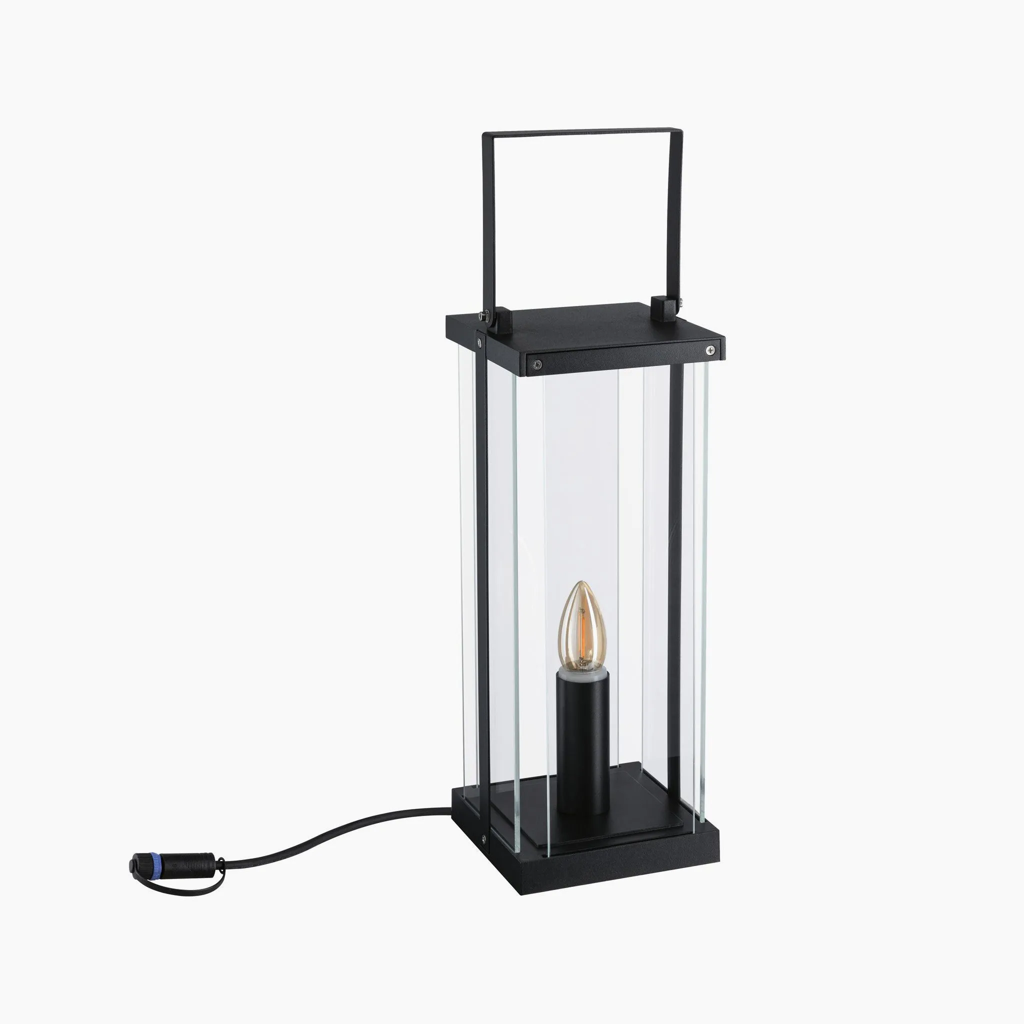 Plug & Shine Outdoor 2W LED Small Classic Single Lantern in Anthracite