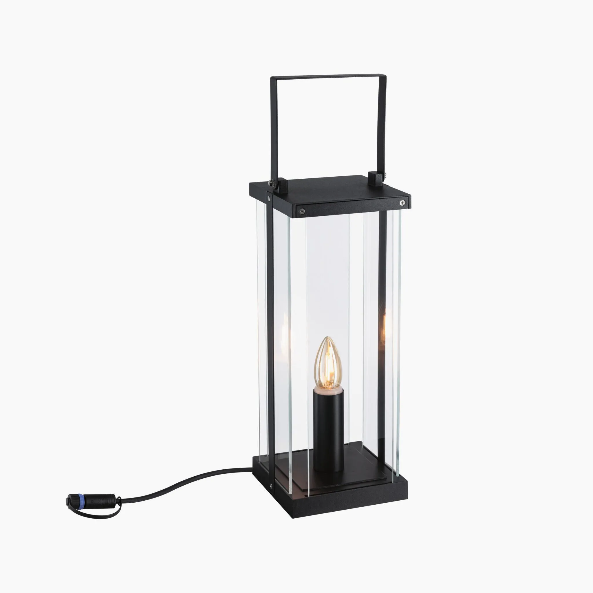 Plug & Shine Outdoor 2W LED Small Classic Single Lantern in Anthracite