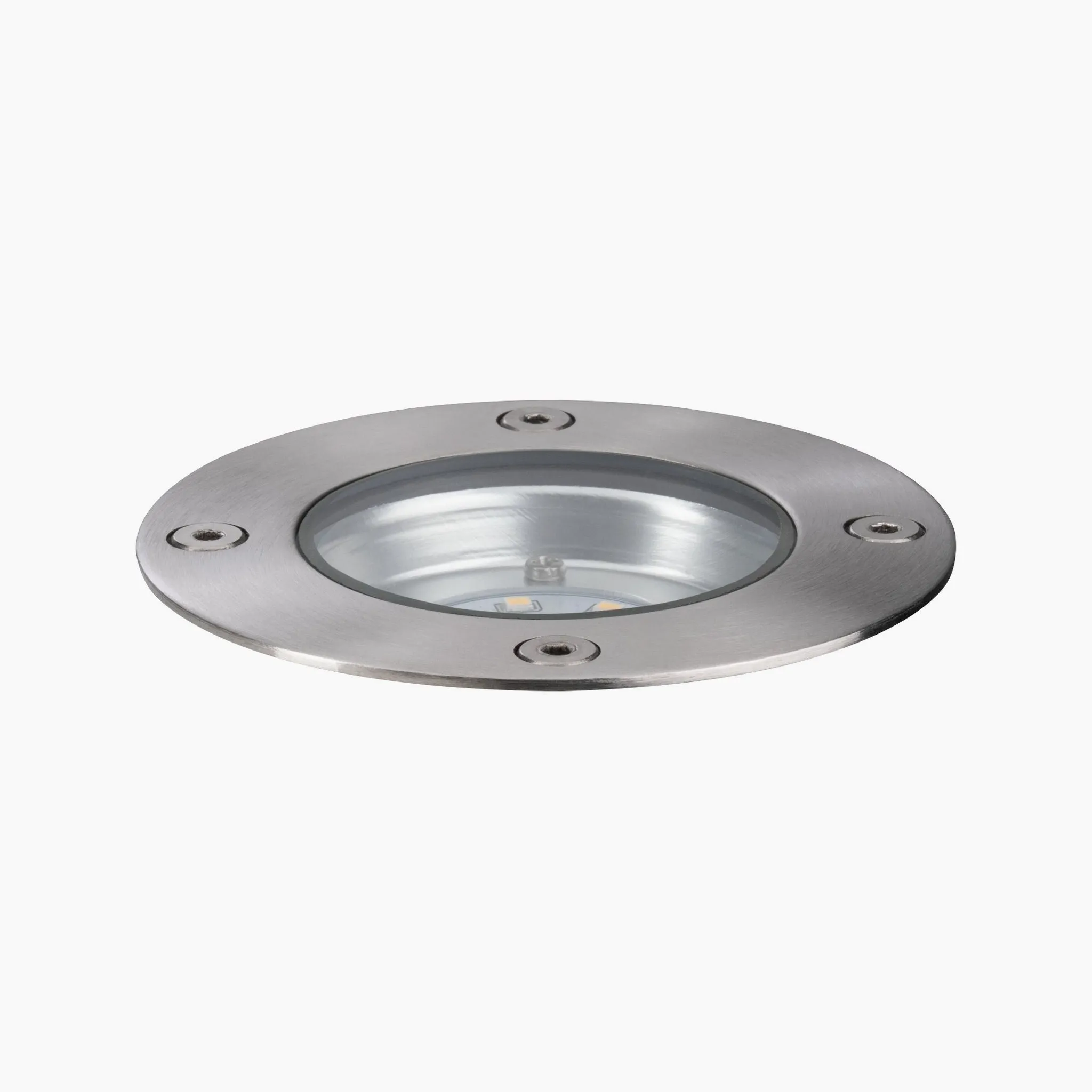 Plug & Shine Outdoor 3.8W LED Recessed Floor Individual Round Spotlight in Stainless Steel