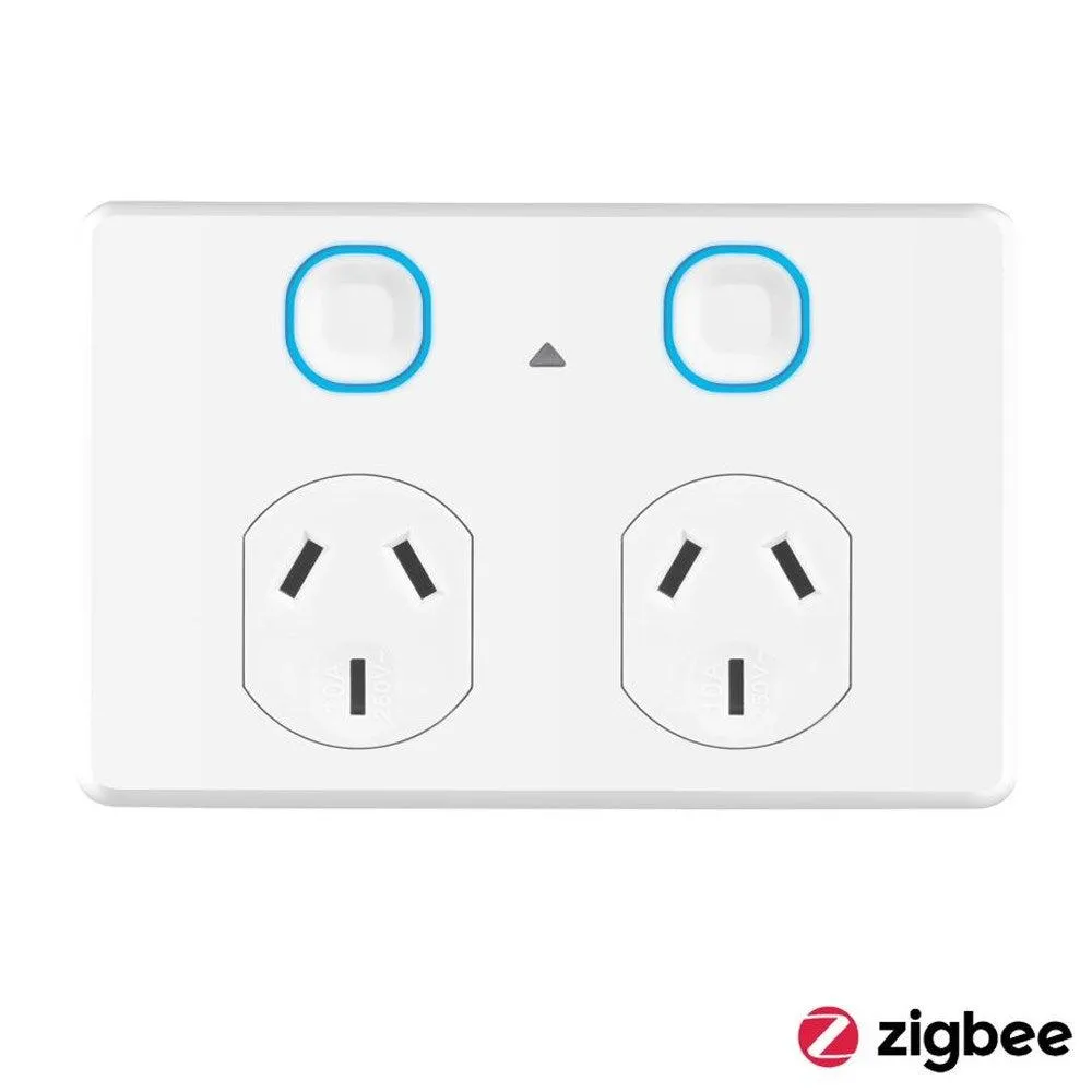 Power Point Switch (Zigbee) Double/Quad in White or Matt Black