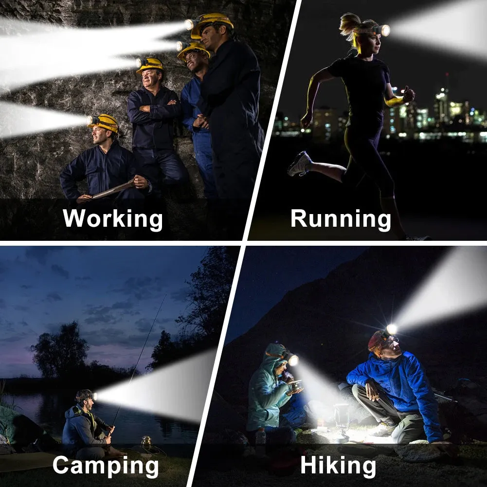 Powerful A Rechargeable LED Head Lamp Induction 18650 Headlamp Waterproof Power Bank Front With USB Charging Camping Bicycle