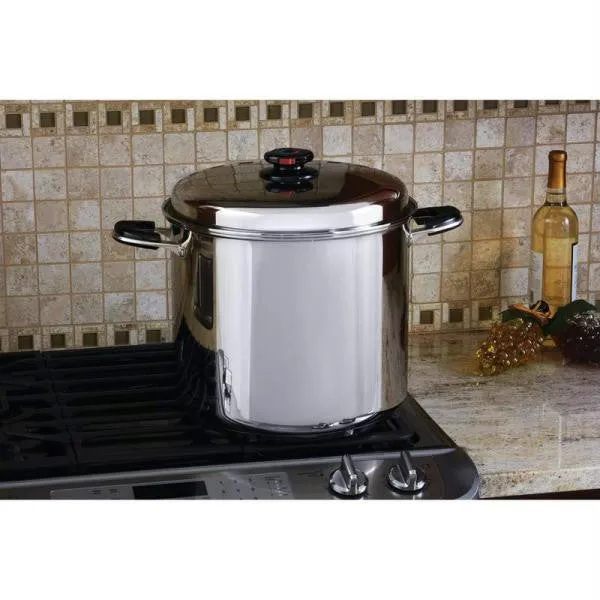 Precise Heat 24qt 12-element Waterless Stockpot With Deep Steamer Basket