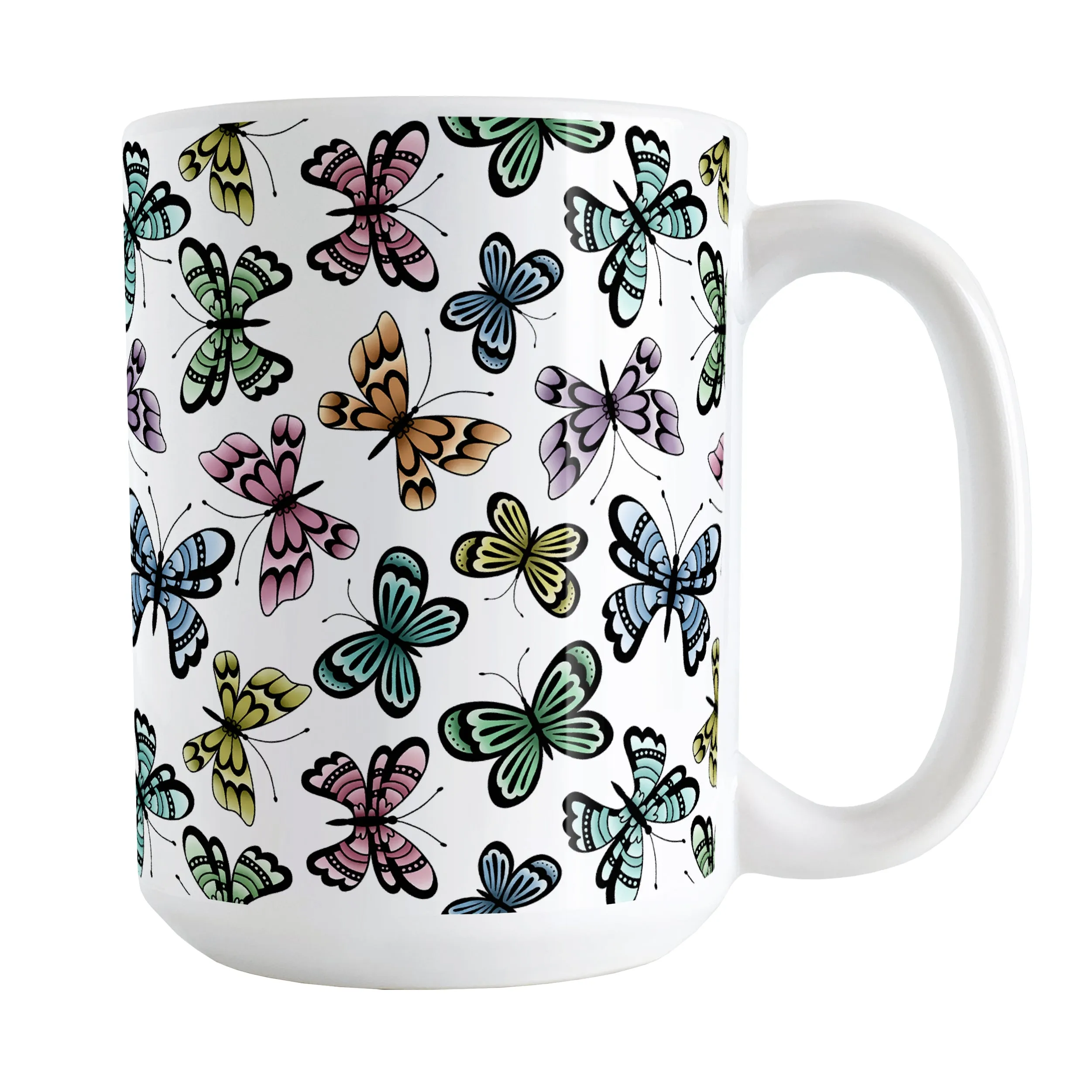 Pretty Butterfly Pattern Mug