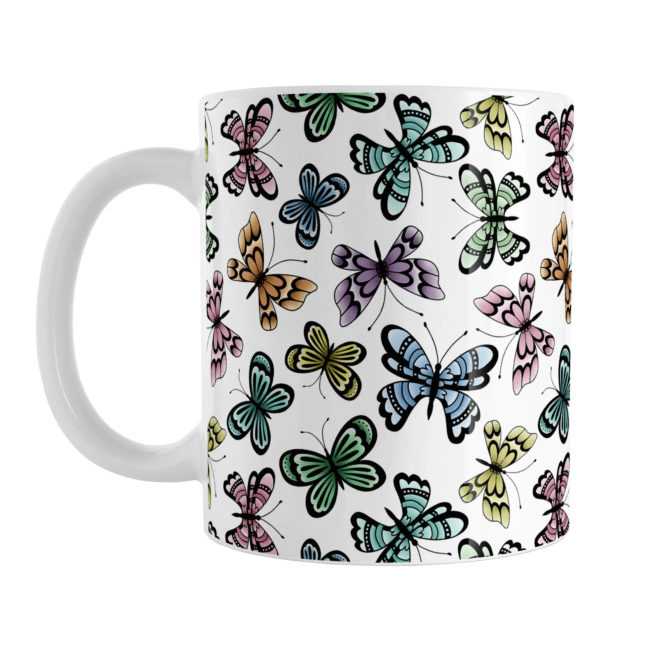 Pretty Butterfly Pattern Mug