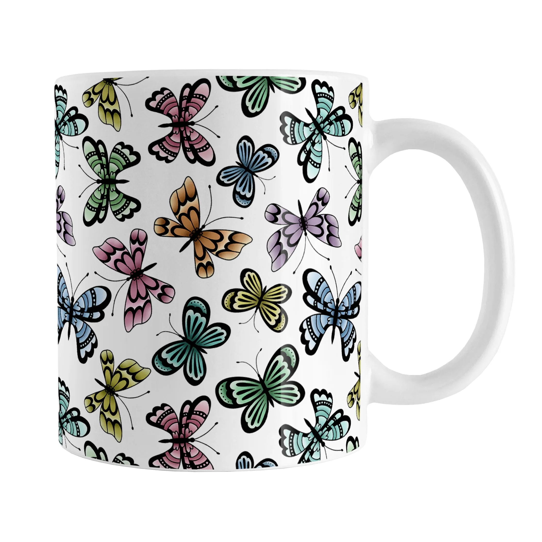 Pretty Butterfly Pattern Mug