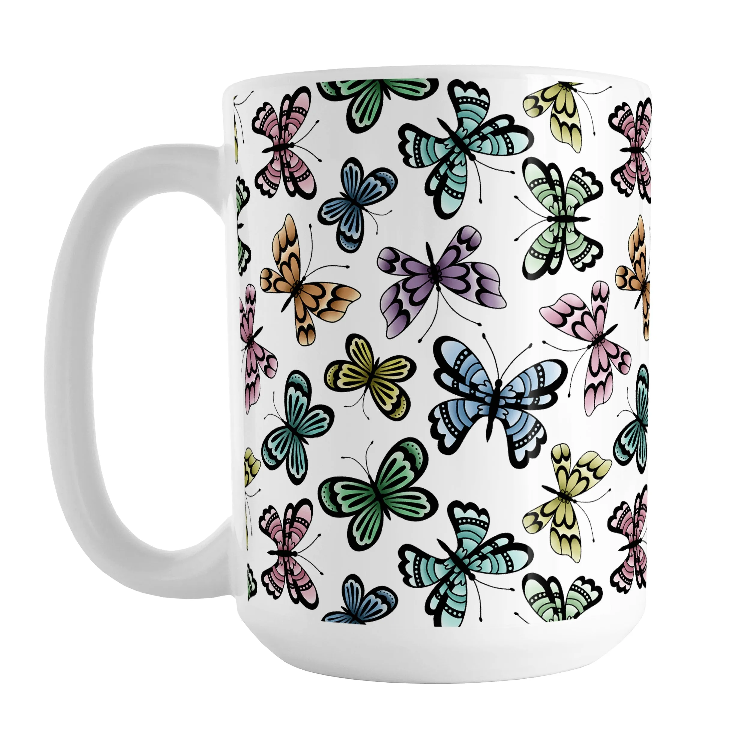 Pretty Butterfly Pattern Mug