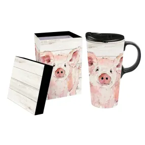 Pretty Pink Pig 17OZ Coffee Mug