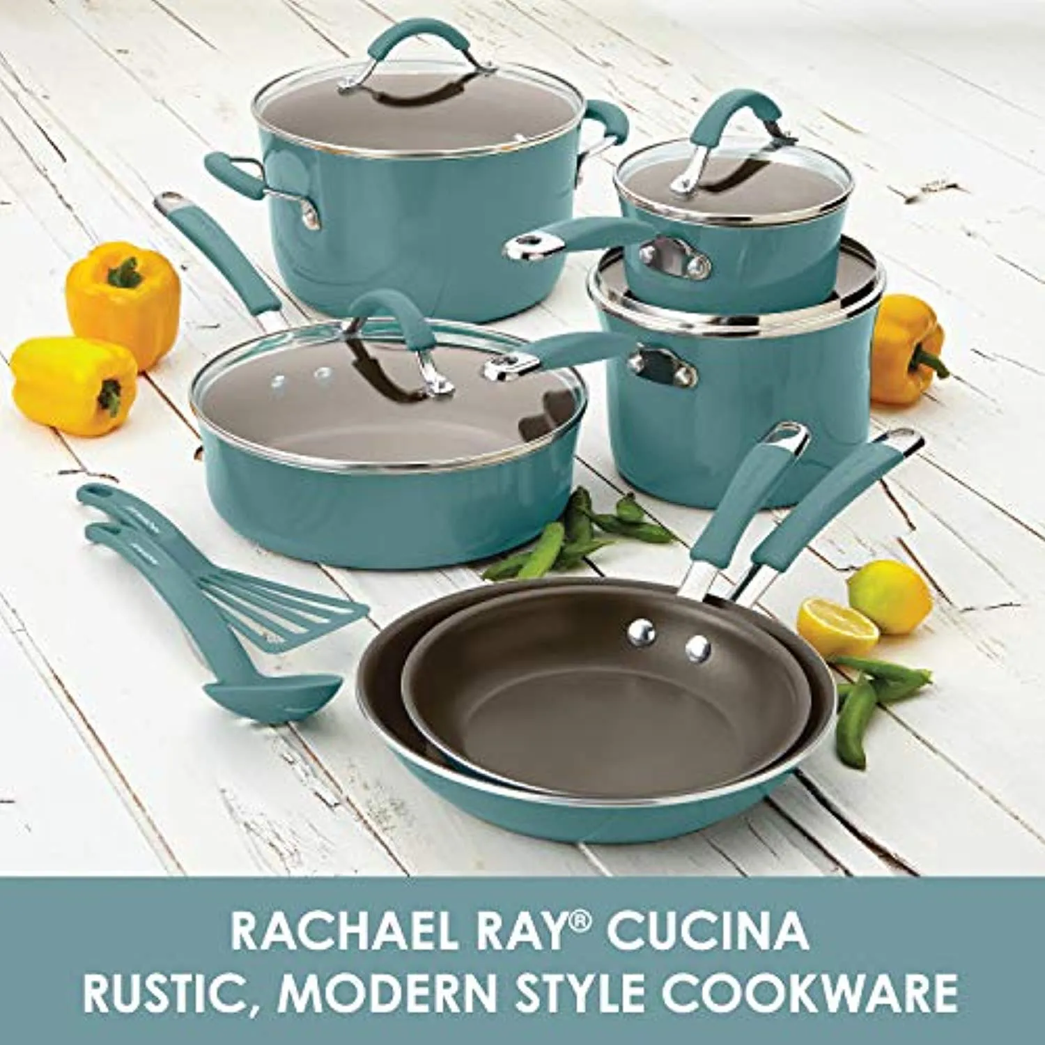 Rachael Ray  Cucina Nonstick Cookware Pots and Pans Set