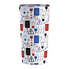 Red Blue Electrical Electrician Tumbler Cup