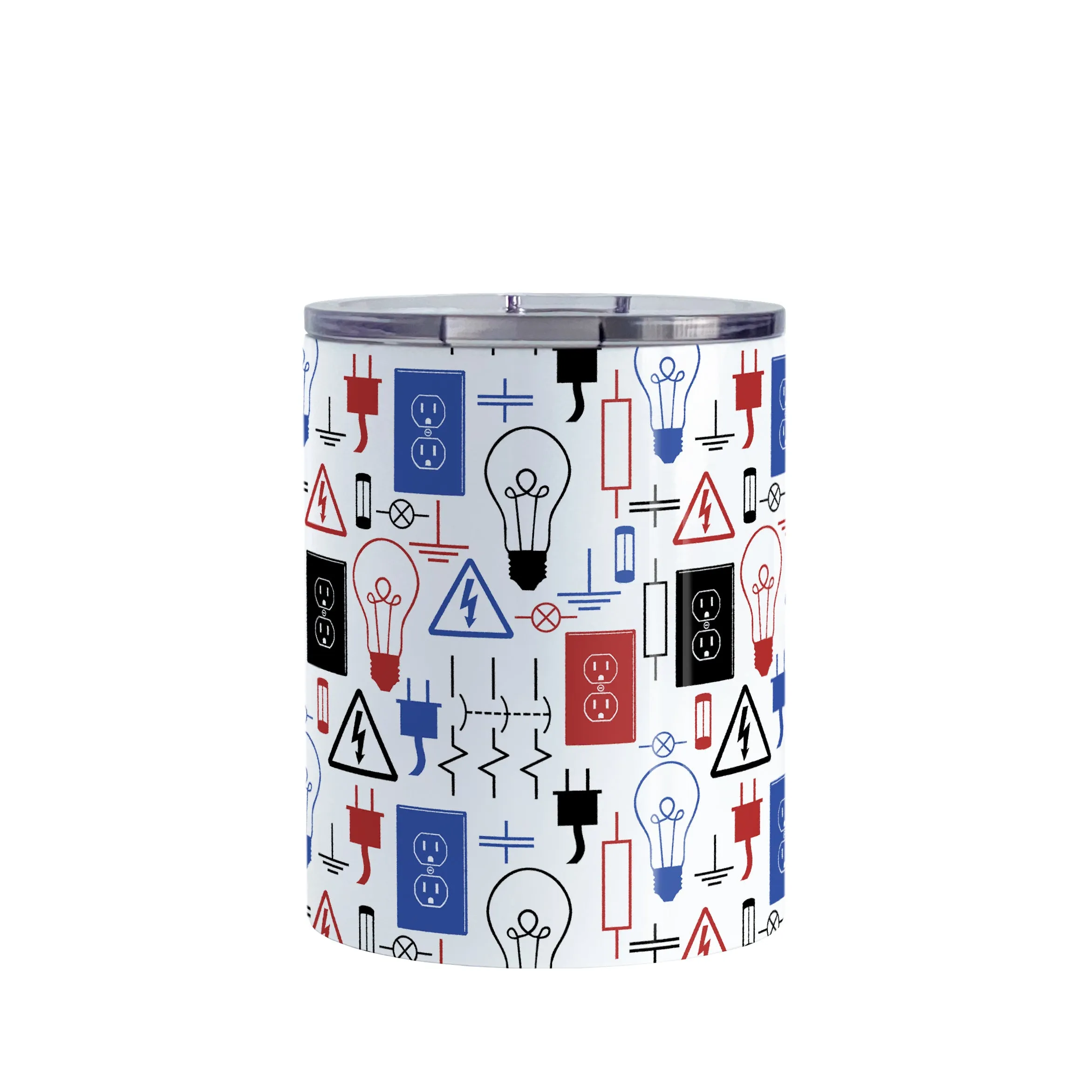 Red Blue Electrical Electrician Tumbler Cup