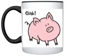 Rooterville Fat Pink Piggy Oink! Mug 11oz Color Inside   Handle*