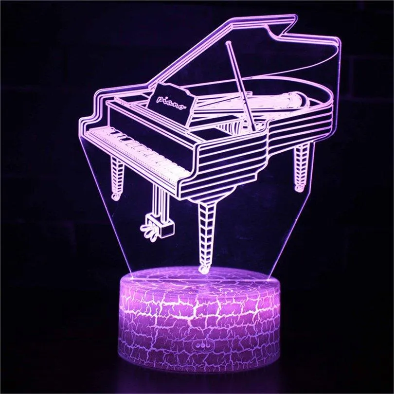 Rose Desk Table Night Light Touch Base 3D Illusion Table Lamp 7 Color Changing Night Light Boys Child Kids Baby Best Gifts