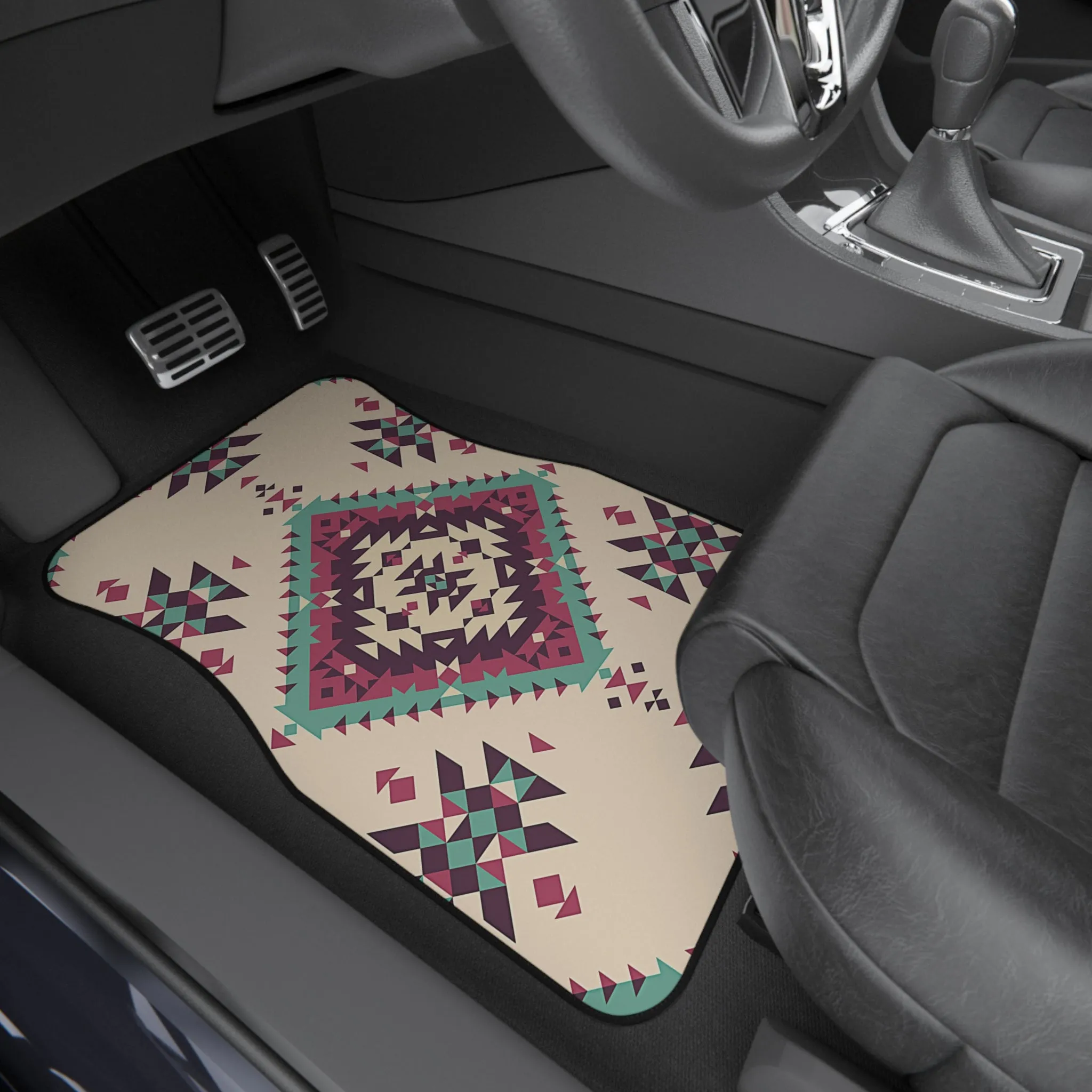 Set of 4 Car Mats for Car SUV, 4 Pieces Southwestern Car Mats