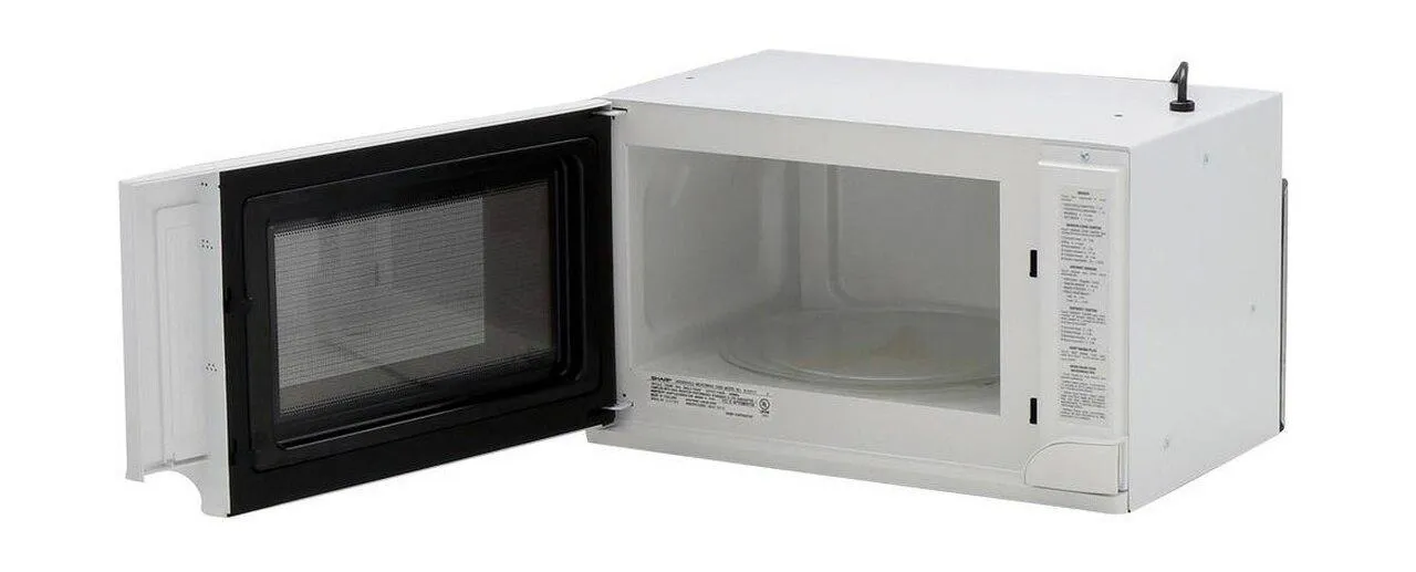 Sharp R1211TY 1.5 cu. ft. 1100W White Sharp Over-the-Counter Carousel Microwave Oven