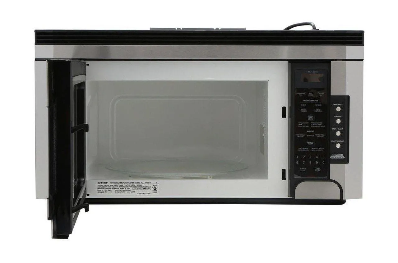 Sharp R1514TY 1.5 cu. ft. 1000W Sharp Stainless Steel Over-the-Range Carousel Microwave Oven