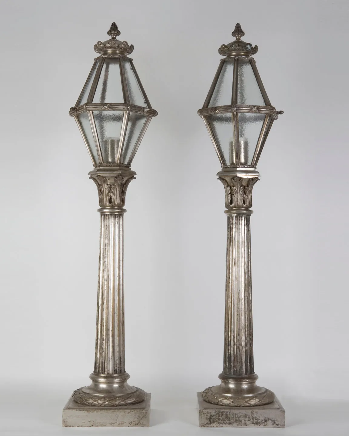 Silverplate Post Mounted Lanterns