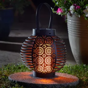 Smart Solar Ferrara Flaming Lantern