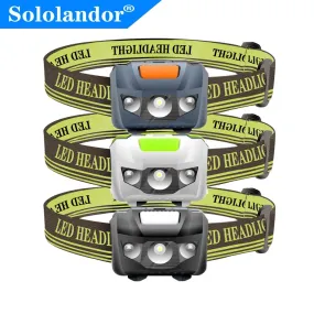 SOLOLANDOR Mini Head Lamp 4 Mode Waterproof R3 2 LED Flashlight Super Bright Headlight Headlamp Torch Lanterna Use AAA Battery