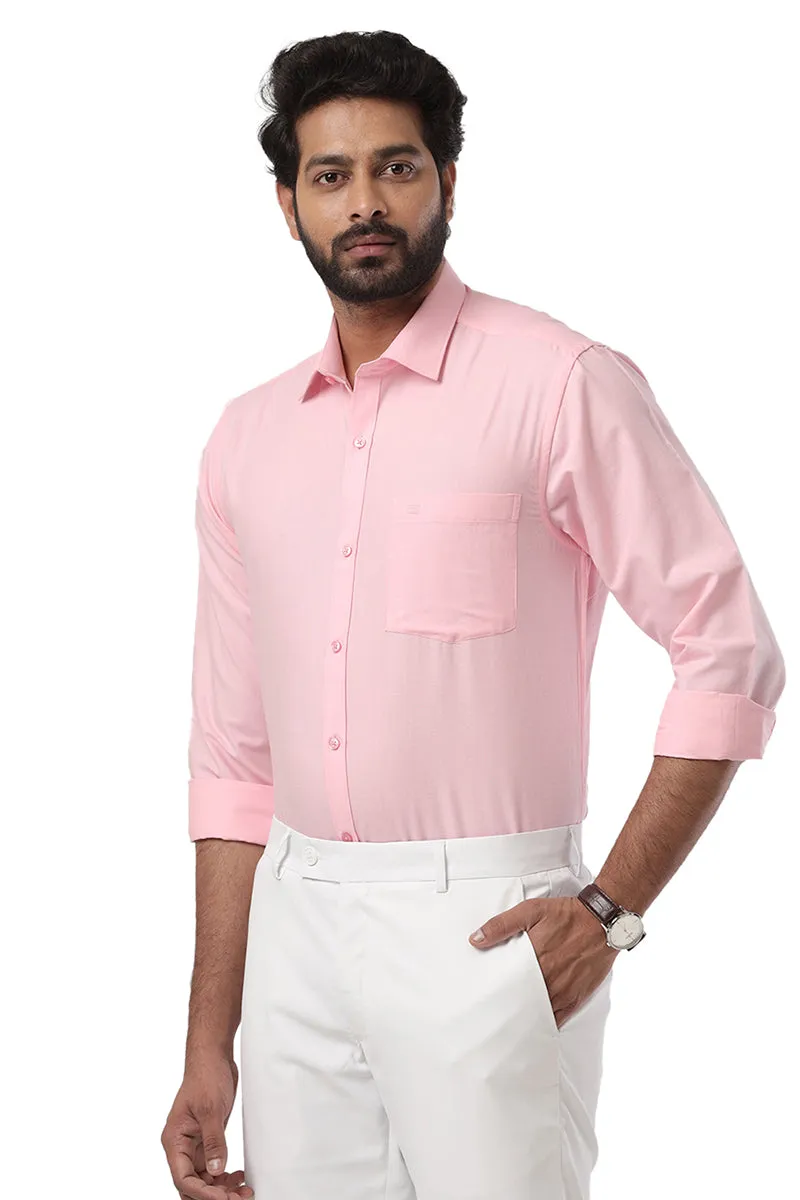 Super Soft - Baby Pink Formal Shirts for Men | Ariser