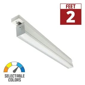 T-Line 2 ft LED Linear Track Bar 20W 1600 Lumens Selectable CCT 30K/35K/40K, Halo, White