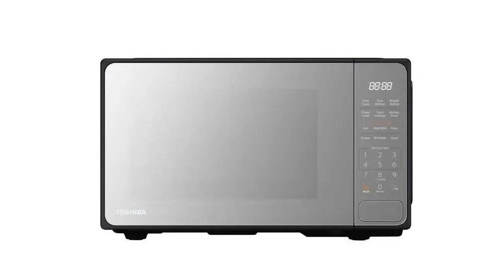 Toshiba MM2EM20PF 800W 20 Litre Solo Microwave Oven, Mirror Finish Black