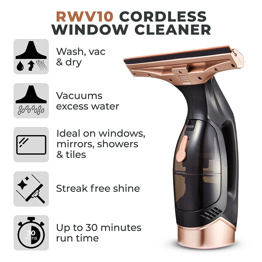 Tower TWV10 Cordless Window Cleaner - Black/Rose Gold