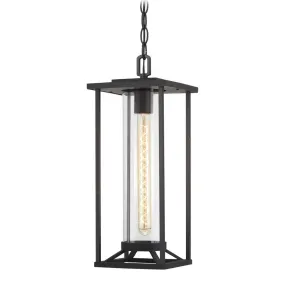 Trescott 7 in. Outdoor Hanging Lantern Black finish