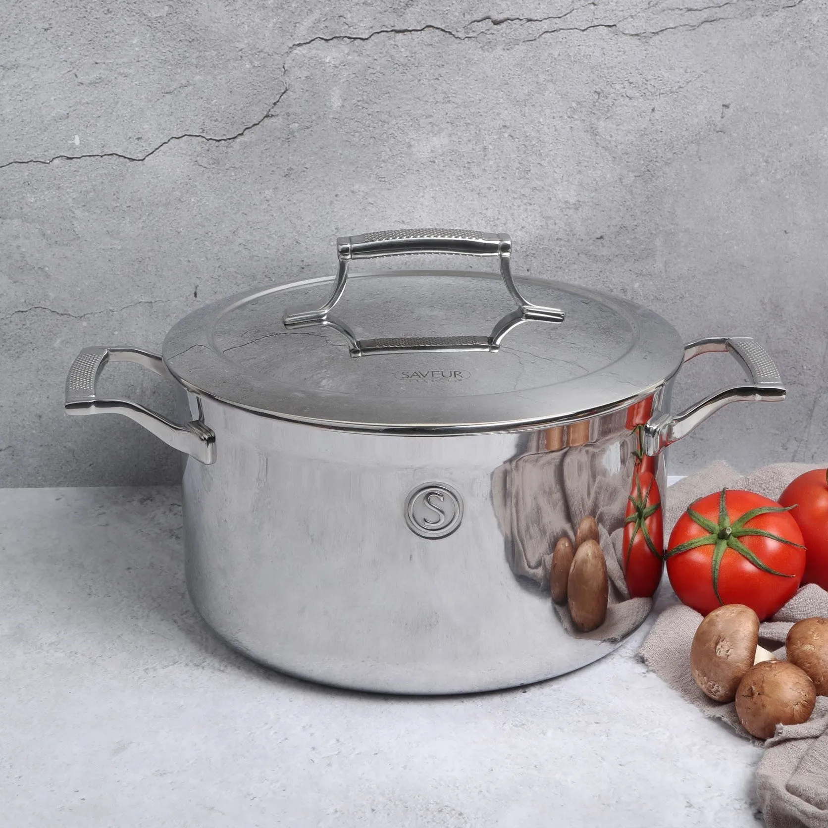 Tri-ply Stainless Steel Stockpot with Insulated Lid, 25cm