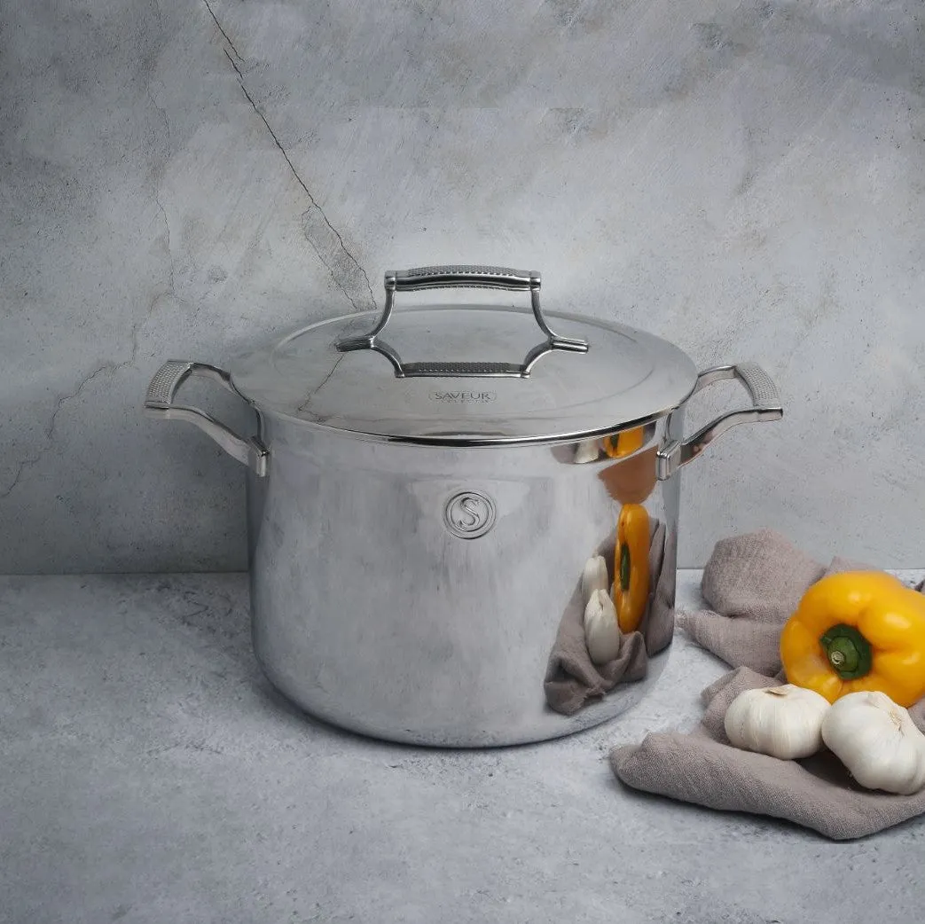 Tri-Ply Stainless Steel XL Stockpot with Insulated Lid