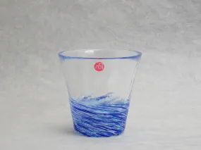 TSUGARU HANDMADE MOUTH-BLOWN VIDRO GLASS CUP KONJYO (NAVY)