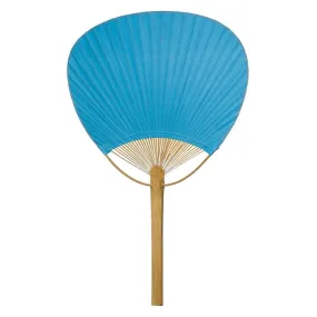 Turquoise Blue Paper Paddle Fan (10-Pack)