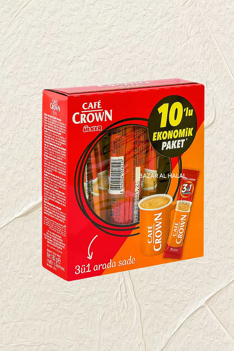 Ulker Cafe Crown 3in1 Instant Coffee 10 Pack - Original