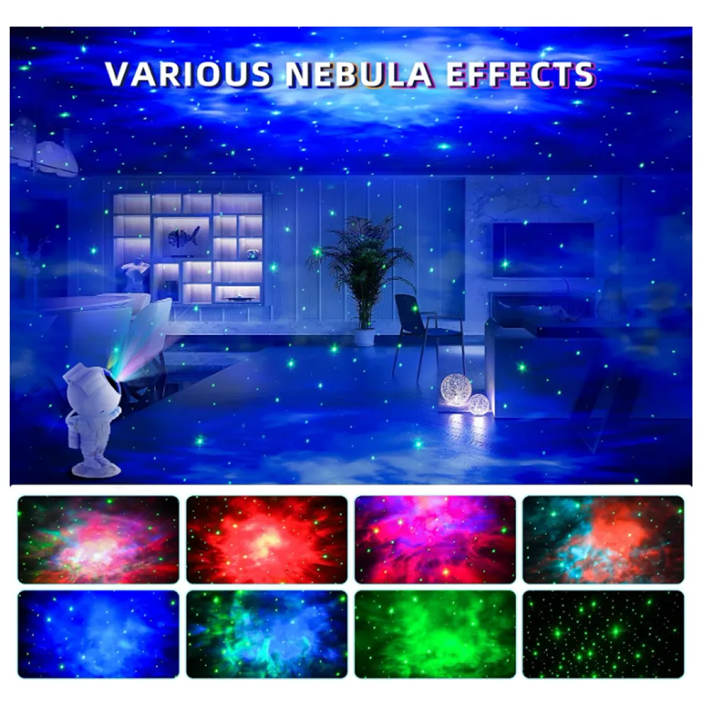 Various Nebula Effects Astronaut Projector Night Light