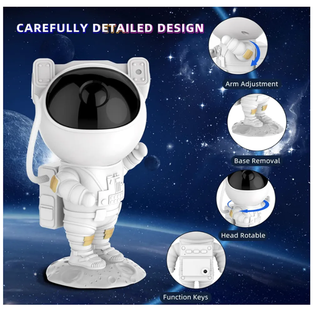 Various Nebula Effects Astronaut Projector Night Light