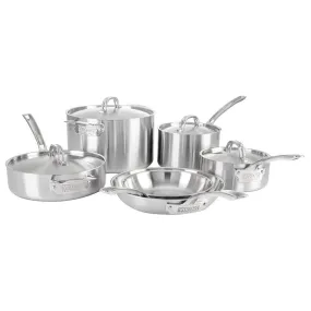 Viking Professional 5-Ply 10-Piece Cookware Set, Satin