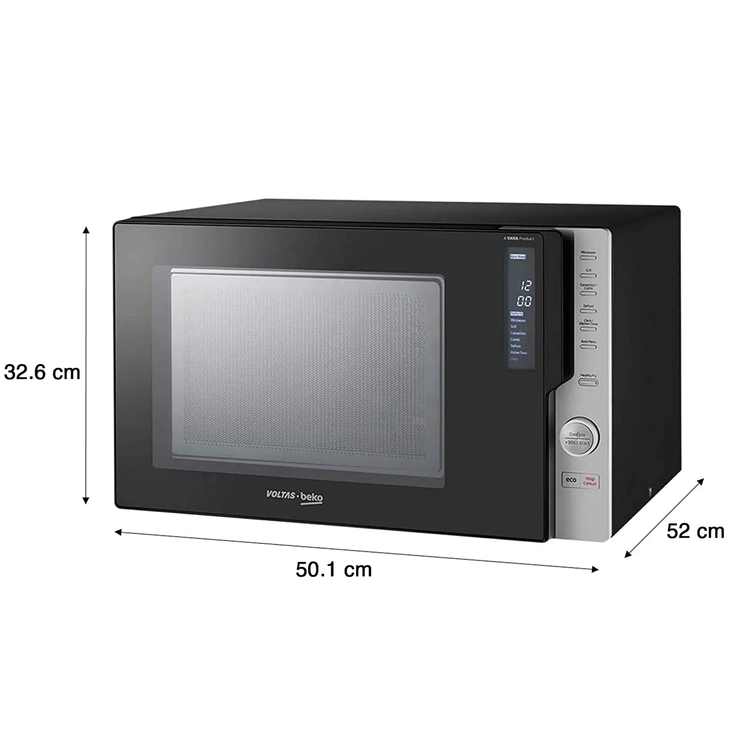 Voltas Beko 28 L Convection Microwave Oven, 5 power levels (MC28BD, Black)