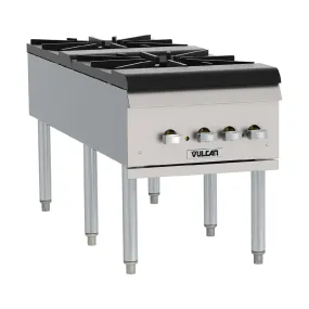 Vulcan VSP200F 18" Natural Gas 2-Burner Stock Pot Range - 220,000 BTU