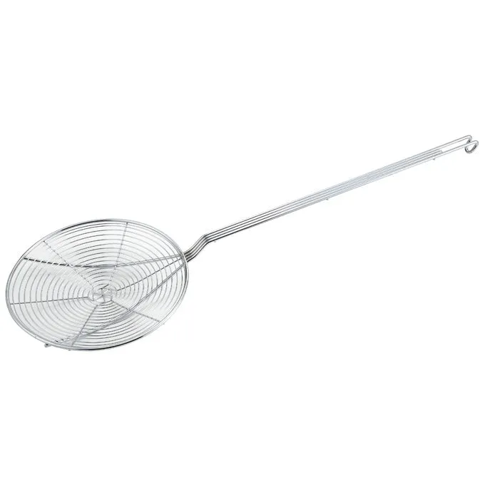 Winco SCF-7 7" Nickel-Plated Spiral Wire Skimmer