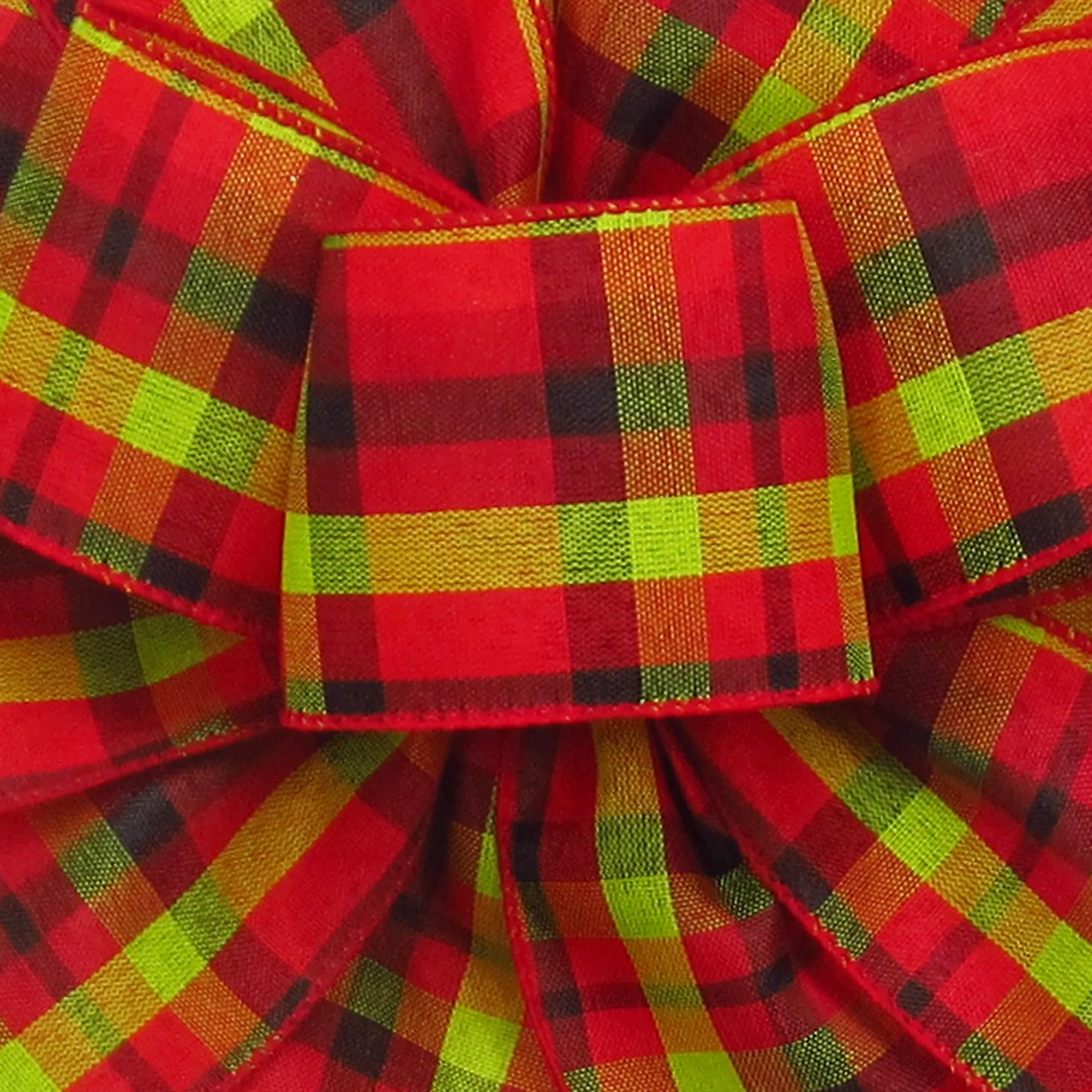 Wired Gala Party Plaid Holiday Ribbon (#40-2.5"Wx10Yards)